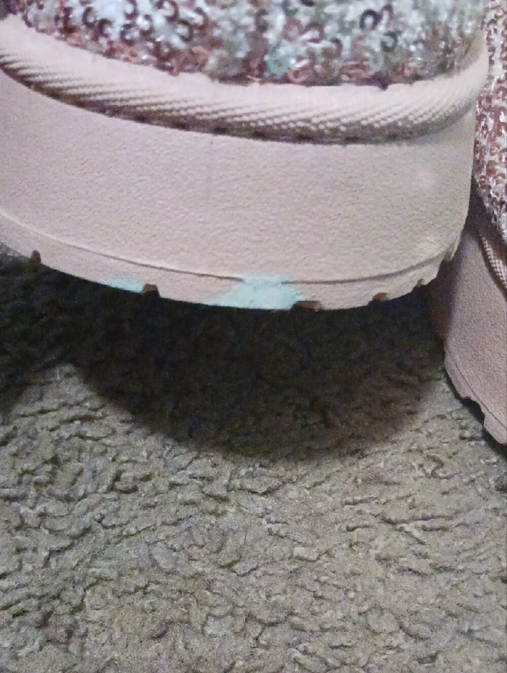 Sparkling Pink Sequin Fur-Lined Shoes